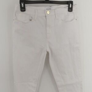 Frame Jeans Womens 29 White Le Skinny de Jeanne Crop Stretch Slim Fit Pants